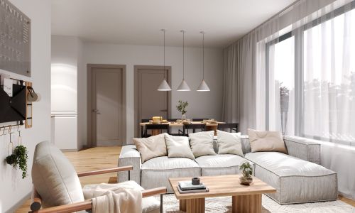 Pillar Jaunie dzīvokļi Iļģuciema mājas interjers