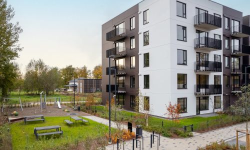 Pillar Jaunie dzīvokļi Dārzciema liepas Eksterjers