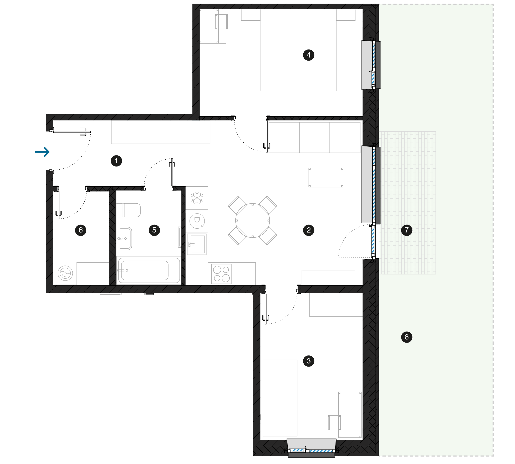 Pillar Jaunie dzīvokļi Dārzciema liepas plānojums