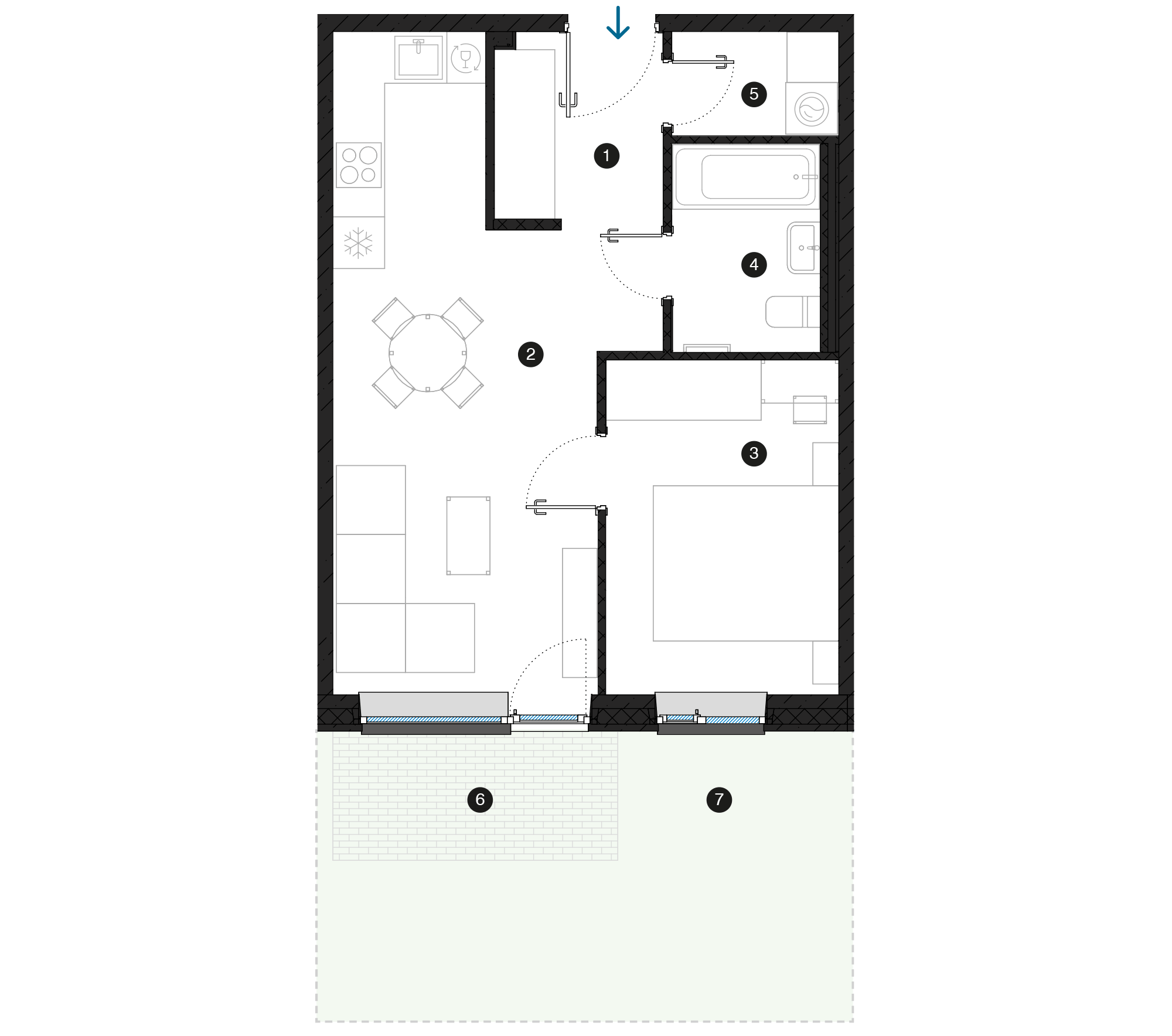 Pillar Jaunie dzīvokļi Dārzciema liepas plānojums