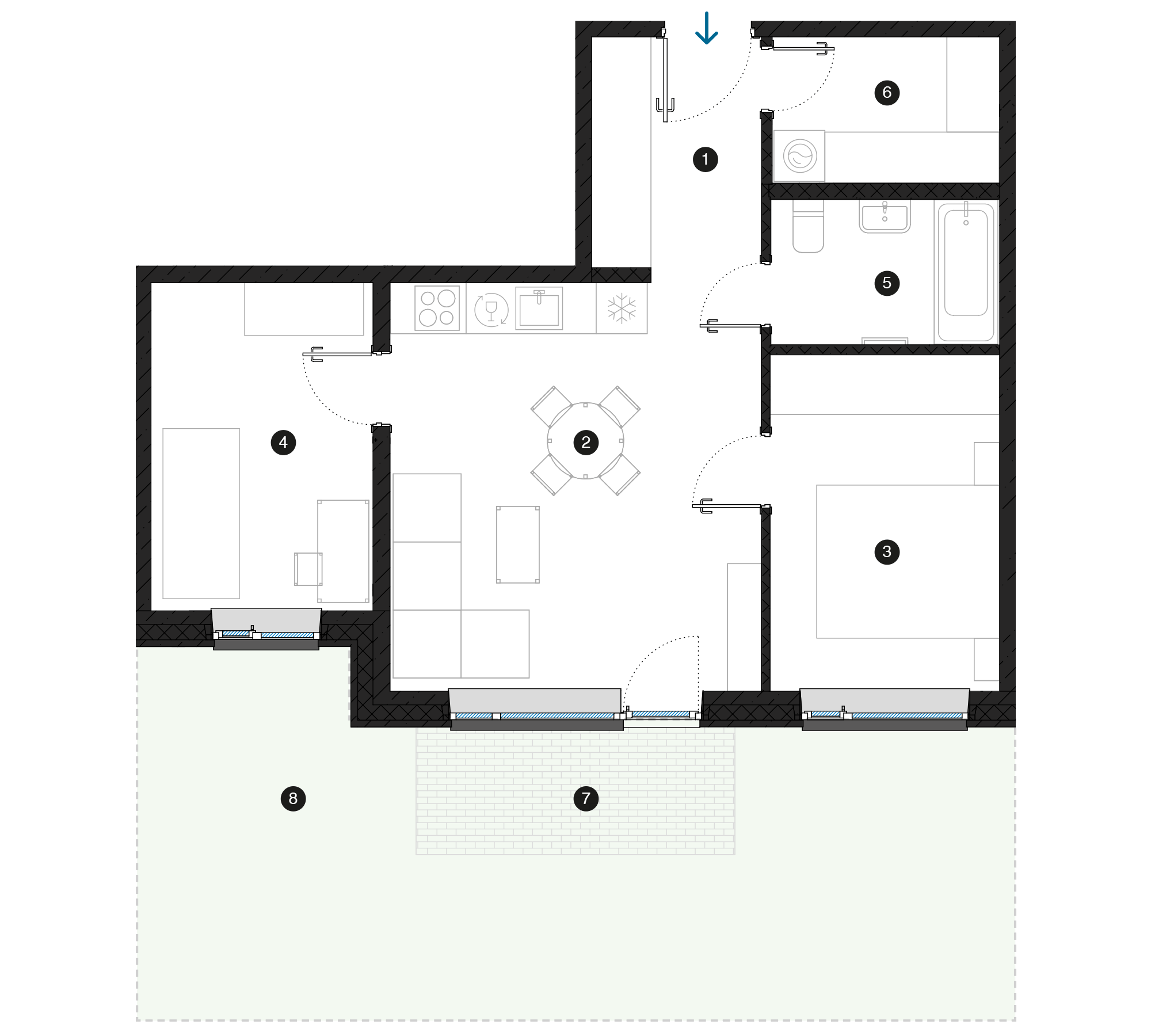 Pillar Jaunie dzīvokļi Dārzciema liepas plānojums