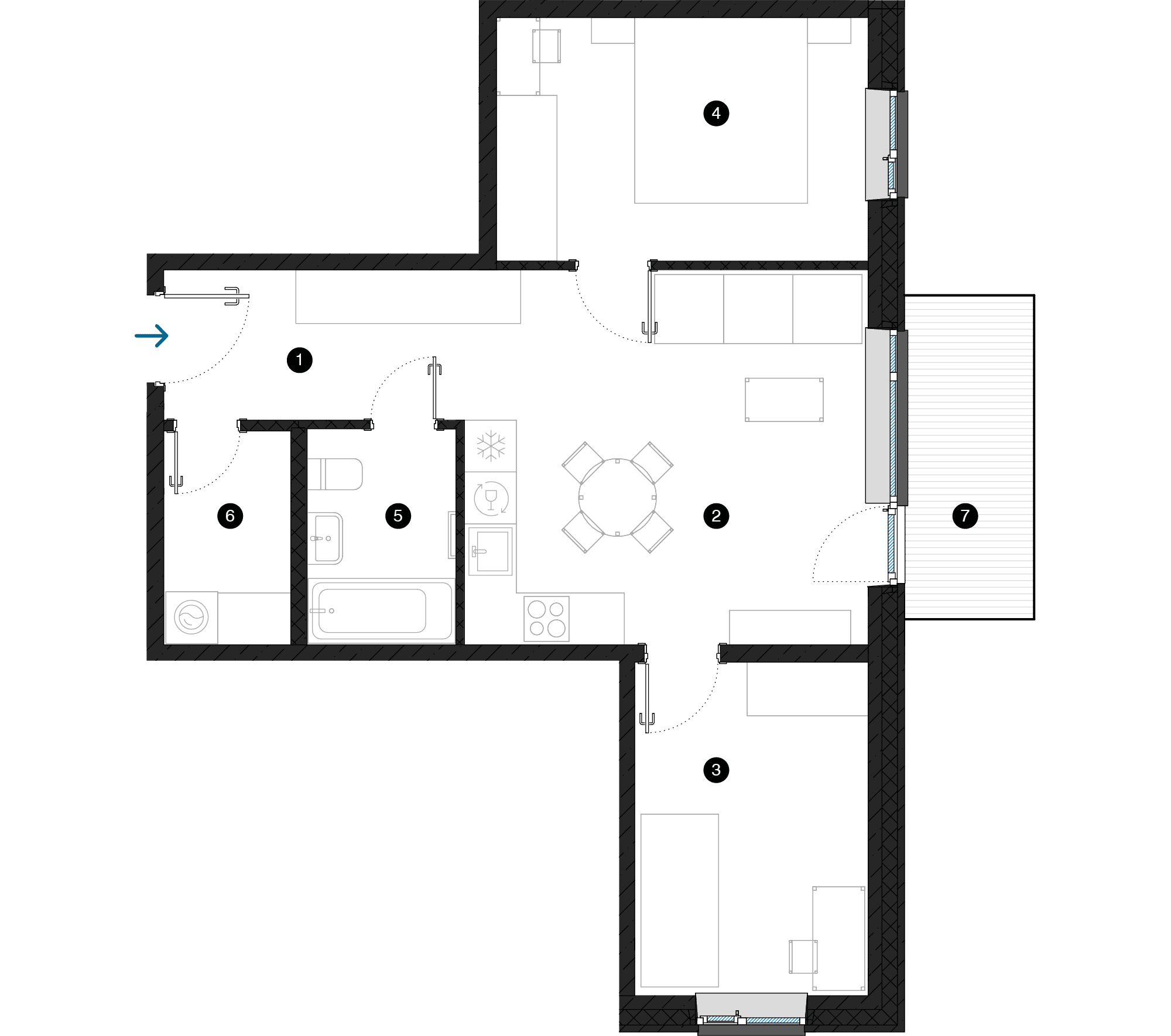 Pillar Jaunie dzīvokļi Dārzciema liepas plānojums