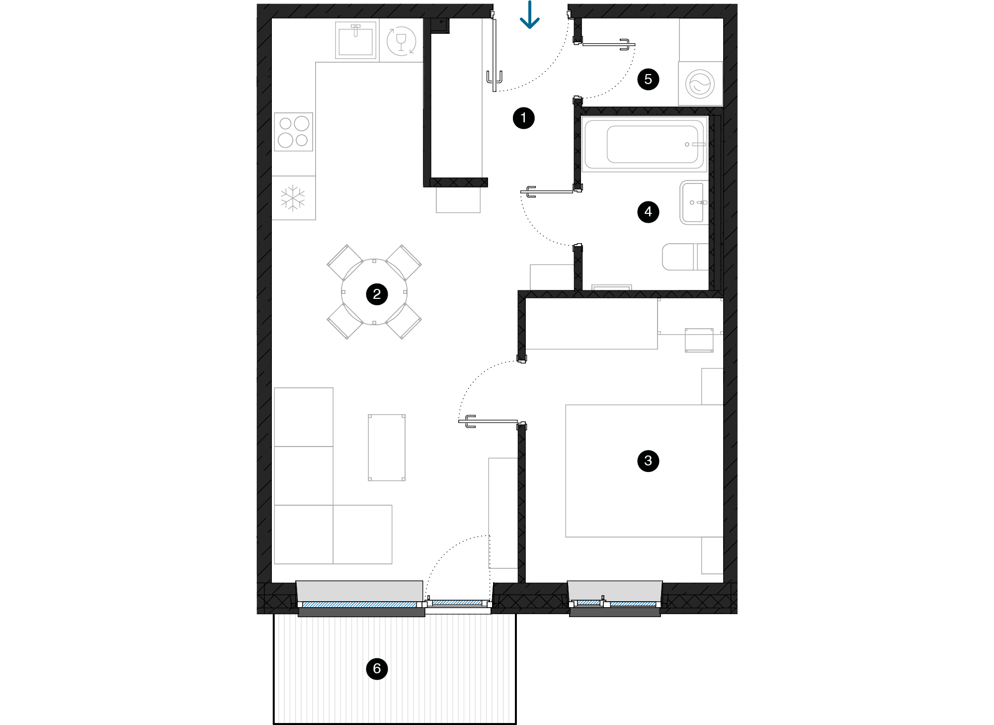 Pillar Jaunie dzīvokļi Dārzciema liepas plānojums