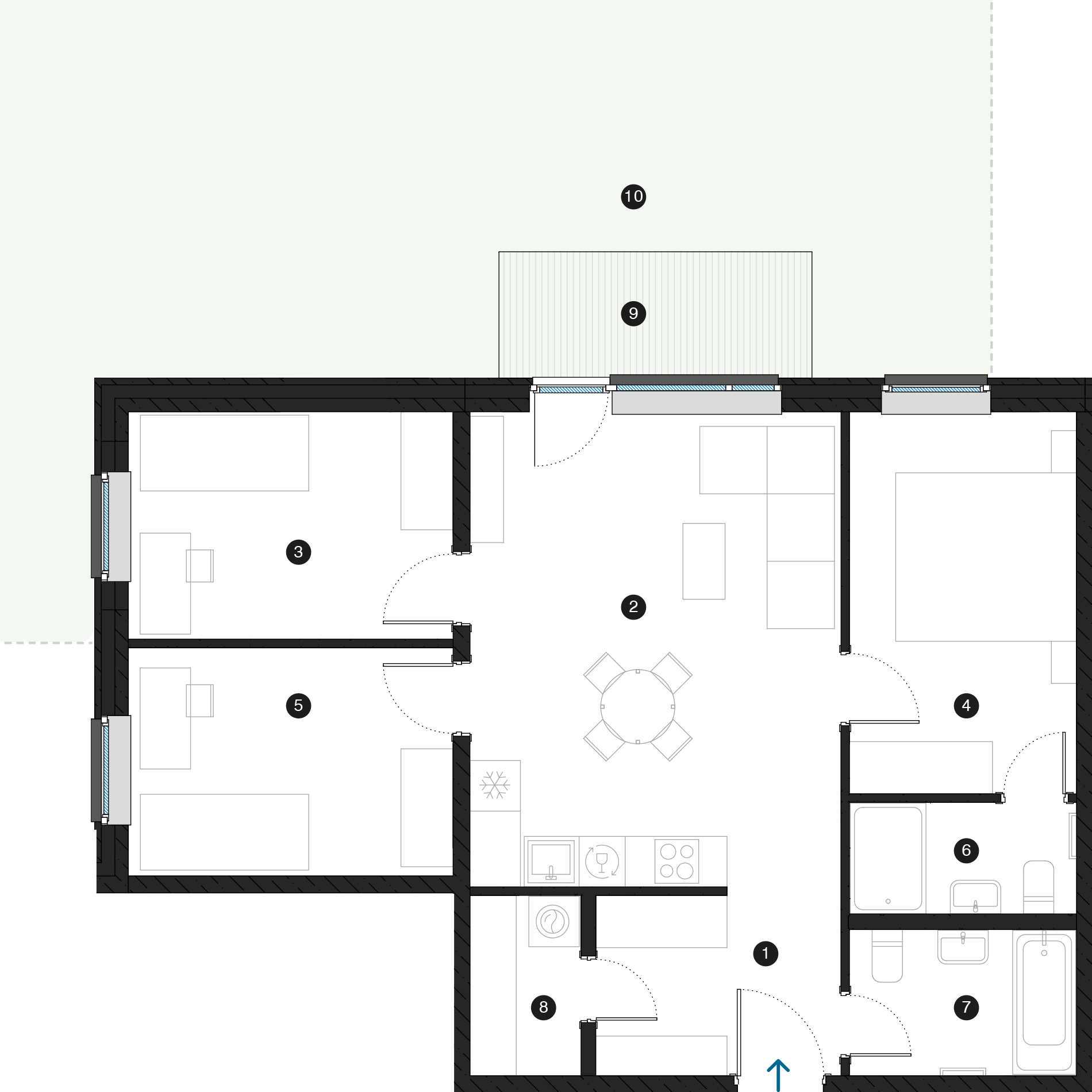 Pillar Jaunie dzīvokļi Dreiliņu priedes plānojums