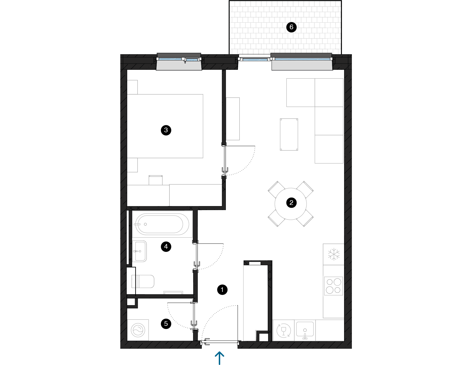 Pillar Jaunie dzīvokļi Iļģuciema mājas plānojums