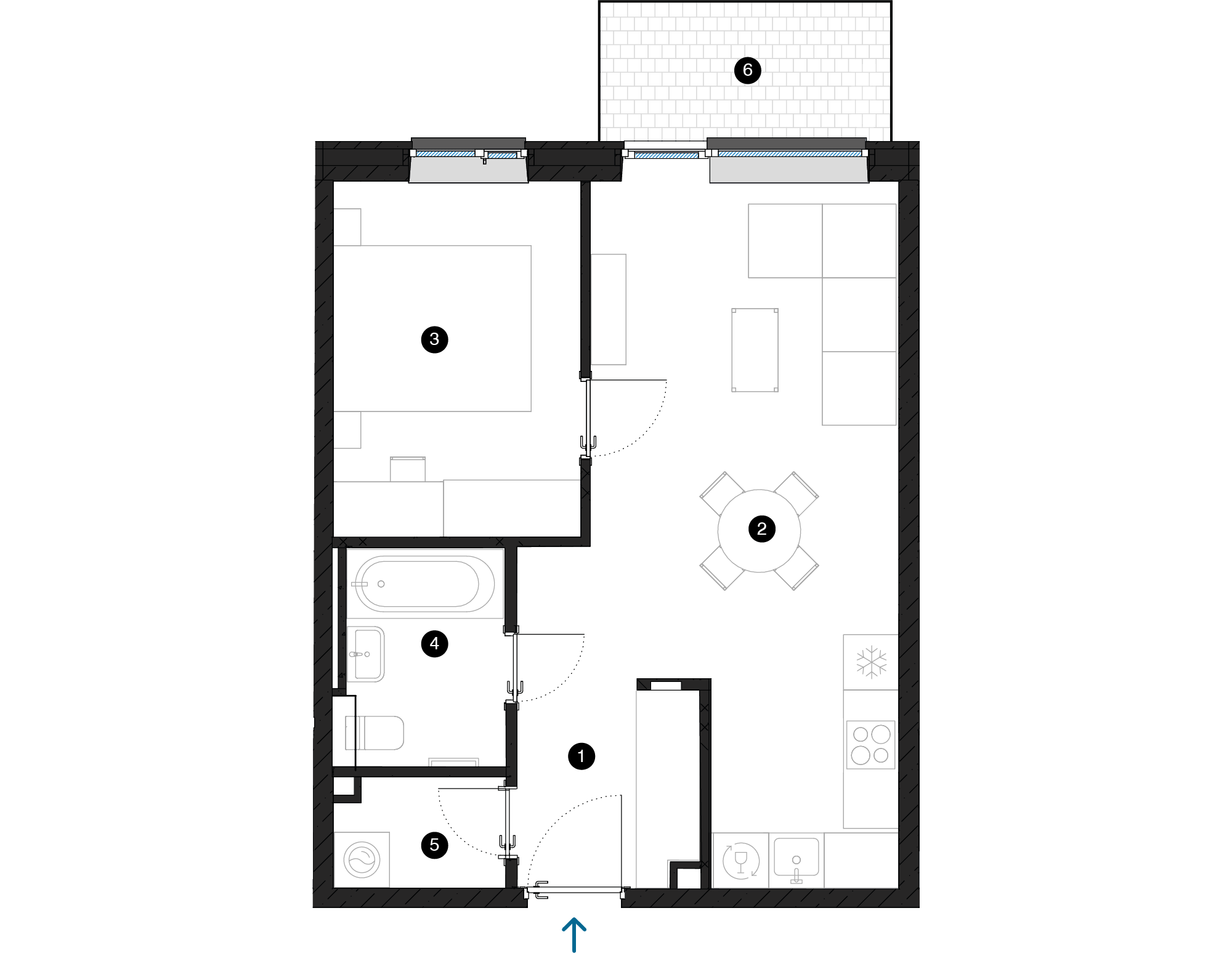 Pillar Jaunie dzīvokļi Iļģuciema mājas plānojums